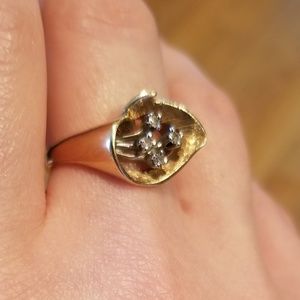 Stunning Vintage Calla Lily size 6 10k Gold Plate